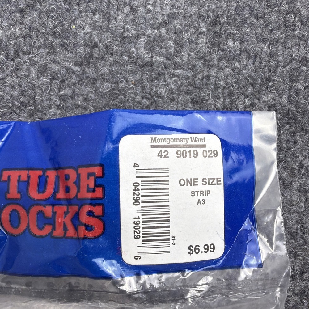 Vtg FIRST RUN Men's Striped Crew Socks - 6 Pairs - Montgomery Ward Size 10-13 - Picture 2 of 4